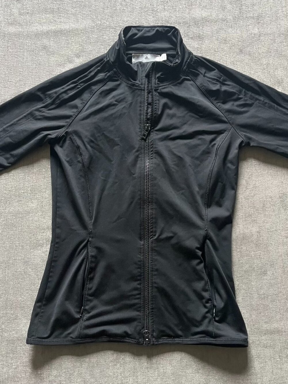 Adidas Stella McCartney Full Zip Jacket Women Small Black Running Cycling Active